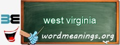 WordMeaning blackboard for west virginia